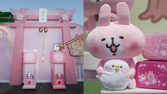 「卡娜赫拉的櫻花趣」快閃店降臨台中！3米高粉紅鳥居能求籤、櫻花拍貼機，少女心大噴發