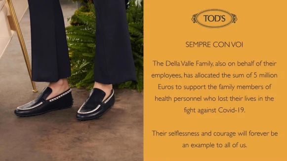 Tod's致敬義大利前線獻出生命的醫護勇士！捐款1.68億元，帳戶名稱有洋蔥