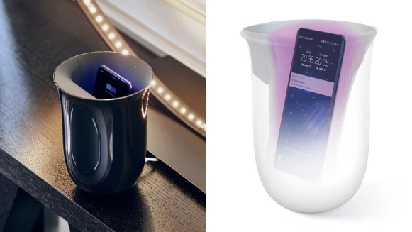 「最強手機清潔神器」能同時紫外線殺菌又充電！20分鐘消滅細菌，外型還超時髦，公司、家中都該擺一個