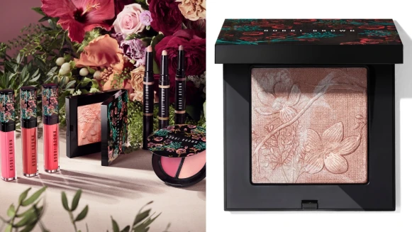 Bobbi BrownＸ紐約最時尚花店FLOWER GIRL NYC推出百花齊放聯名彩妝，花朵浮雕打亮盤、三合一唇頰打亮霜都值得收