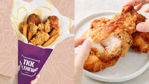 頂呱呱「炸雞花」也能客製化啦！隨意配炸雞、呱呱包、地瓜薯條，一整束香噴噴在手中太誘人