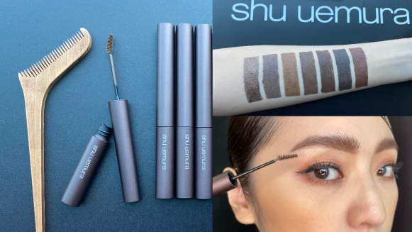一刷就是「立體野生眉」！植村秀的「斜角梳染眉膏」，手感超好、刷色根根分明不結塊！