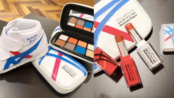 最潮跨界！植村秀 x Onitsuka Tiger鬼塚虎限量聯名彩妝，經典球鞋配色變成眼影盤絕對必收