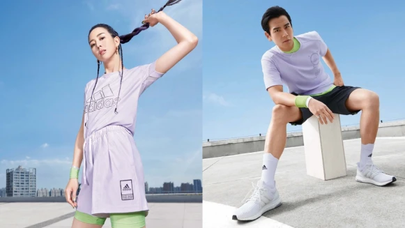 紫色控必看！「薰衣草紫」又仙又能提亮膚色，看張鈞甯、彭于晏的adidas紫色系列穿搭示範