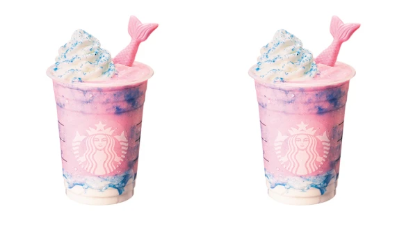星巴克全新「魔幻美人魚星冰樂」口味太夢幻！繽紛粉紅色裝飾人魚尾巴，根本是公主手中那一杯