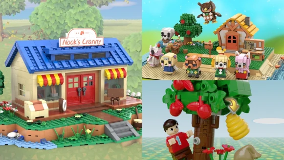 創意無極限！國外《動物森友會》5款樂高MOC作品，神還原島民傑克、草莓、商店、博物館、露營地
