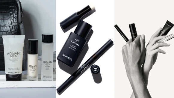 型男養成必備！Giorgio Armani、香奈兒、紀梵希原來都有男士保養品，甚至還有專屬彩妝