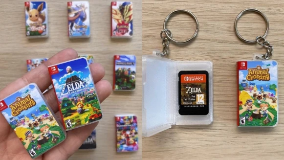 超可愛！國外推「Switch卡帶收納盒」能夠隨身攜帶遊戲片，掛在包包上不怕弄丟超方便