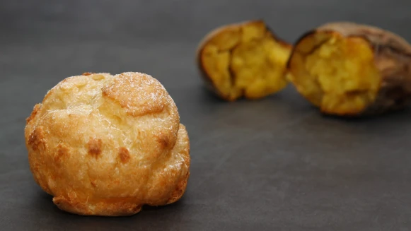 《beard papa》推出6月限量新口味「烤地瓜泡芙」！台農57號黃金薯結合卡士達醬，甘甜綿密內餡太想來一顆