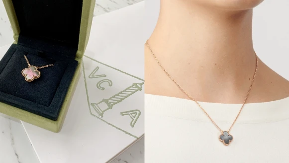 梵克雅寶Vintage Alhambra四葉草吊墜項鍊推出2020年灰色珍珠母新款！