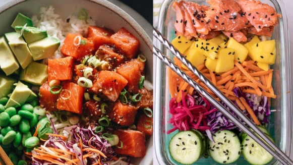 簡單美味的2款夏日減脂必備餐—POKE丼飯、繽紛手握飯糰做法來了!