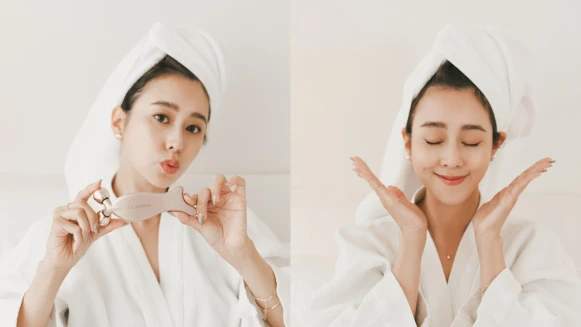 忘記追唐葳╳克蘭詩線上護膚直播嗎?來〜我們幫妳回放!唐葳大方公開的緊緻V密技,快點記好記滿!