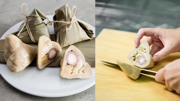 端午節送這顆「皂粽」不怕胖！阿原推出超有巧思的抹草皂粽子，還把桑菊花、燕麥、魚腥草變成滷蛋、肉絲等配料