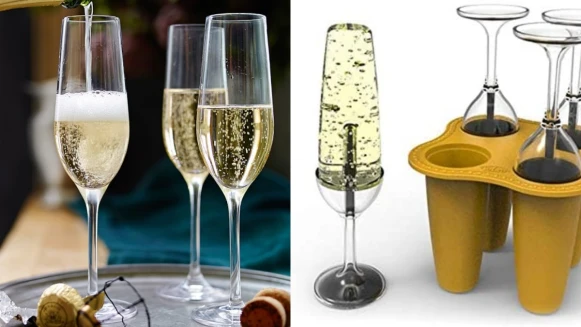 酒鬼必備！香檳冰棒模具酒杯造型神美，零難度只要倒入酒冷凍後輕鬆完成