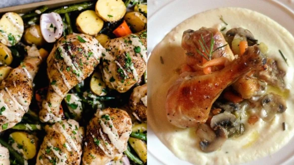 檸檬香草烤雞腿佐低碳芝香花椰菜泥—1道網美級低脂料理 最瘦的美味大餐！