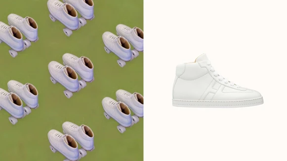 是球鞋也是溜冰鞋！Hermès推出全白四輪溜冰鞋實在太狂，限定量身訂製販售