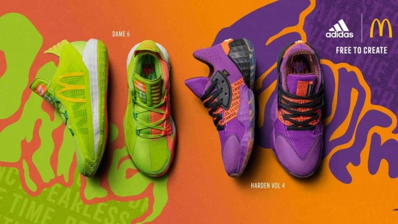 實在太瘋狂！adidas聯手速食龍頭麥當勞，把糖醋醬、蒜味辣椒醬變成籃球鞋