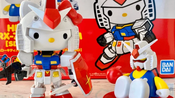 反差萌！Hello Kitty x鋼彈模型聯名打造最萌的模型，凱蒂貓、鋼彈切換自如多種不同玩法超欠收藏