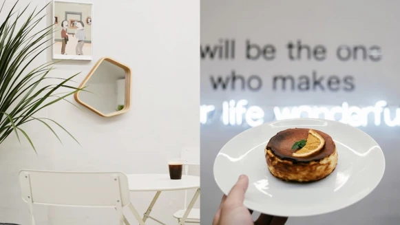 【台中咖啡廳】wuli keopi我們咖啡簡約純白系咖啡廳，必吃超美味巴斯克蛋糕