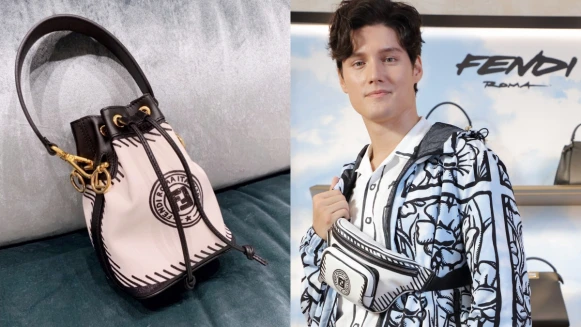 將3D錯視效果穿上身！周華健混血長子周厚生帥氣出席Fendi California Sky新品發表會