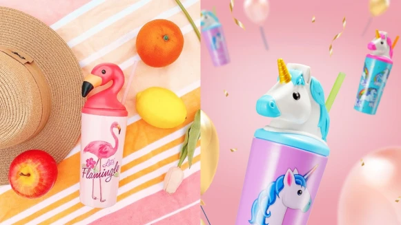 2020環保杯推薦！美國Coolgear時髦環保杯7款超夢幻造型，從紅鶴、獨角獸讓你每一次喝水都有好心情