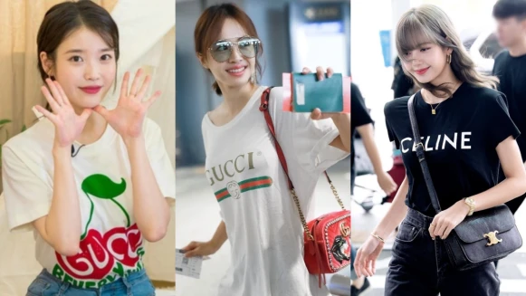 IU、蔡依林、楊冪、Lisa都在穿！盤點15件精品牌LogoT，偷學女星們這樣穿