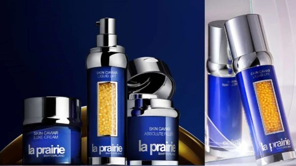 全世界最高端抗老保養精華-La Prairie萊珀妮全新「黃鑽魚子緊俏拉提精華」， 一抹邁向緊緻、拉提、豐盈飽滿又綻放光澤的年輕臉龐