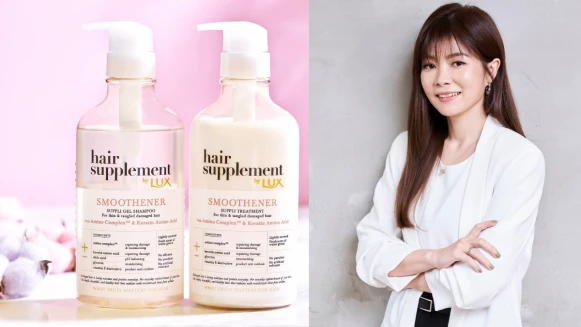 女子天團御用設計師不藏私大公開！秘密就在：使用LUX髮の補給機能飲*〜洗出輕、潤、彈的秀髮！