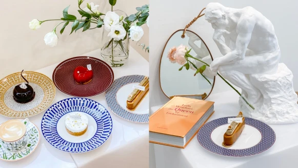 在愛馬仕上吃甜點！台中The Cafe Deco宛如置身美術館的精品咖啡廳，從甜點、餐盤到擺飾都是奢華享受