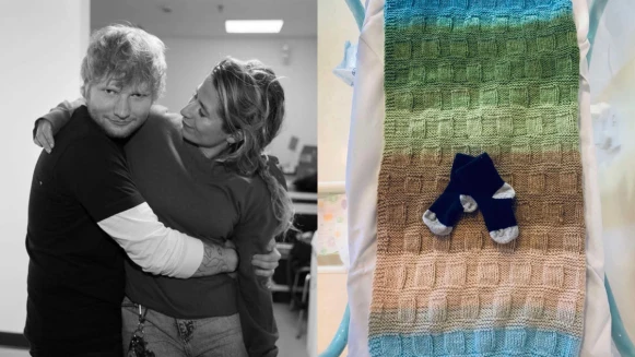 紅髮艾德當爸了！IG宣布女兒平安出生，曬寶寶襪子幸福告白：「我們非常愛她。」