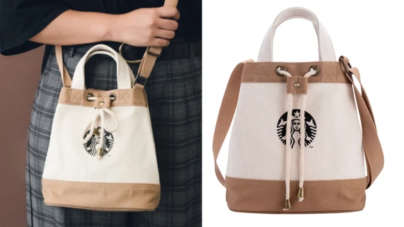 星巴克線上門市推出7款包袋新品！奶茶色拼接抽繩水桶包、深灰隨身側背隨身袋限定上市