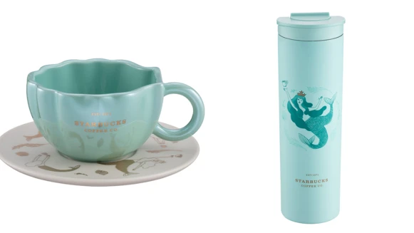 人魚公主們必收！星巴克推出一系列貝殼、美人魚杯款，絕美湖水綠讓人想全包呀