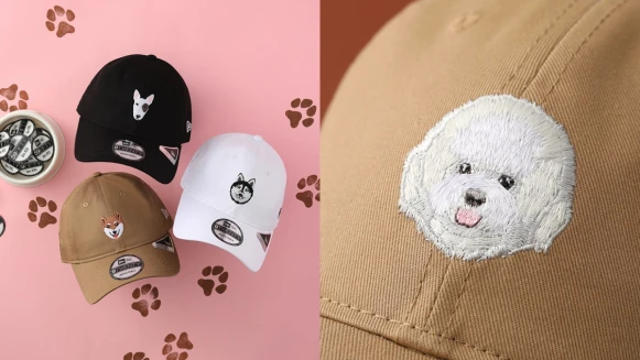 是蔡依林、朴旭俊的比熊犬！New Era打造柴犬、法鬥、哈士奇…汪大頭系列帽款，限定台灣開賣
