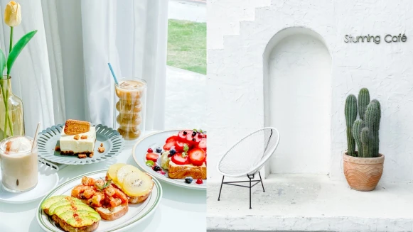 【台中咖啡廳】Stunning Coffee韓系質感咖啡廳，早午餐甜點結合服飾的複合式挑高空間、打卡景點超好拍