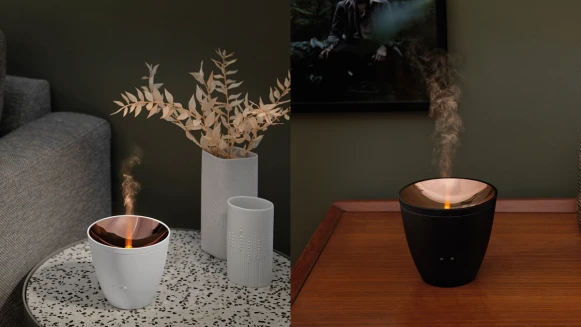 秋冬最療癒室友！瑞士家電Stadler Form推出「燭光水氧機」，玫瑰金鏡面、琥珀色暖光、簡約摩登線條，一秒提升居家品味