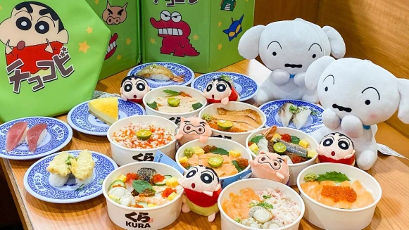 蠟筆小新來襲！藏壽司推4款小新、小白、肥嘟嘟左衛門地區限定滿額贈，必收鱷魚收納盒，還有台灣限定KURA弁登場