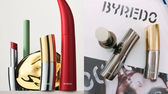 瑞典文青香氛BYREDO跨入彩妝界！彎曲的口紅造型實在太搶眼，展現顛覆彩妝的跨界美學