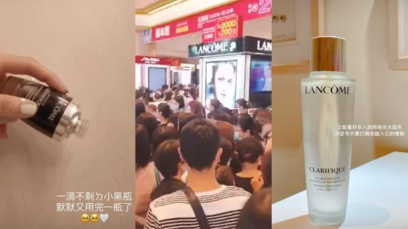 2020週年慶人潮全聚集在這櫃!蘭蔻嫩亮超有感「小黑瓶買1送1」、「極光水買1送100」!現省好幾千絕對要瞄準!