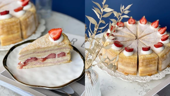 《時飴Approprié》夢幻口味草莓千層回歸！大湖直送新鮮草莓、草莓卡士達內餡，冬季人氣限定11/26開放預購