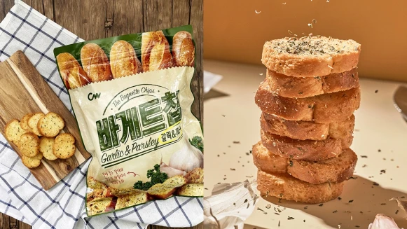 韓國正宗CW大蒜麵包餅乾12/4全聯開賣！20%濃郁大蒜奶油醬、小巧切片形狀，最涮嘴追劇零食就是它