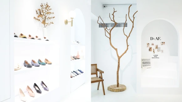 全台最美鞋店誕生！人氣女鞋D+AF開設首間專賣店，雪白空間、半圓形拱門…宛如韓系咖啡廳