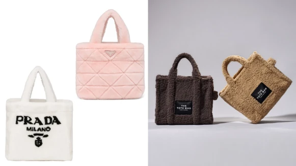 冬日穿搭必備的毛絨絨包包集合！Marc Jacobs泰迪熊、Prada柔霧粉...女孩們荷包又要失血
