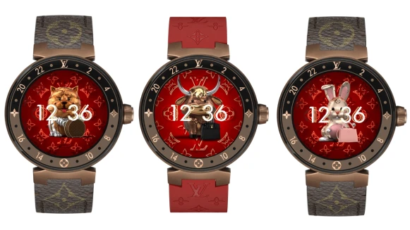 Louis Vuitton智能錶Tambour Horizon新面盤！十二生肖結合經典Monogram圖騰、LV 包款、還有超萌音效