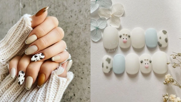 2021新年美甲就鎖定牛牛指彩!乳牛紋路、超萌小牛頭…15款範本推薦