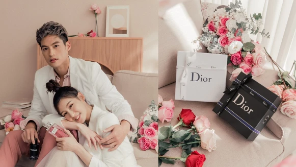 2021情人節,把自己的專屬香氣烙印對方心坎!高顏值夫妻檔趙孟姿+許孟哲用Miss Dior和 DIOR Sauvage譜寫兩人的戀愛故事,香氣迷人、高閃高甜