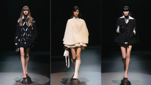 2021秋冬米蘭時裝週｜Valentino極短下半身設計、菱形圖樣翻玩黑白色調…5大細節帶你看