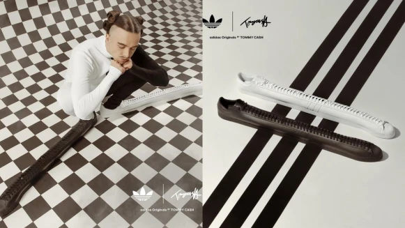 太幽默！Adidas與外國饒舌高手Tommy Cash合作推出超長Superstar鞋款