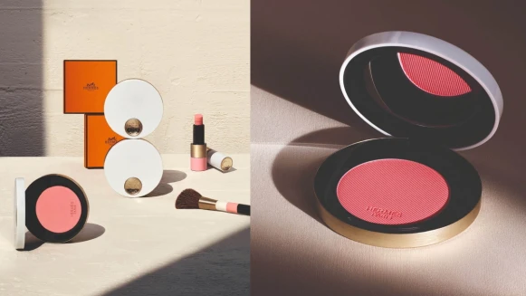愛馬仕HERMES彩妝2021推出全新腮紅，玫瑰色系搭配白色陶瓷外殼顏值太高，保證再讓彩妝控瘋狂