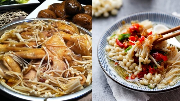 高蛋白低脂完美組合:雞肉金針菇蒸蛋/金針菇蒜炒雞丁/金針菇蒸雞腿食譜來了!