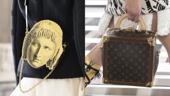 2021秋冬巴黎時裝週｜LV秋冬大秀又有新包亮相，雕像造型人頭包、進化版鎖頭肩背袋、建築物手拿包…